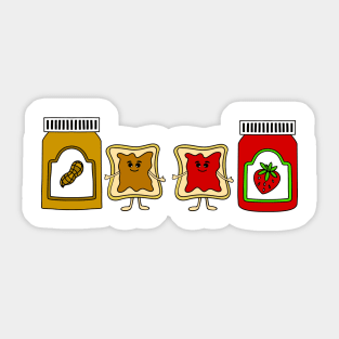 Peanut Butter Jelly, Funny Food Humor Sticker